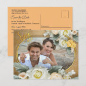 Mandala's in Goud, witte rozen foto lijst Aankondigingskaart (Voorkant / Achterkant)