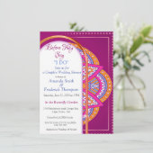 Mandala's in Mix Cerise roze Kaart (Staand voorkant)