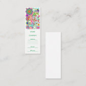 Mandalas, katten en bloemen Fantasy Pattern Mini Visitekaartje (Voorkant / Achterkant)