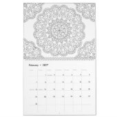 Mandala's kleuren je eigen gepersonaliseerde kleur kalender (Feb 2027)