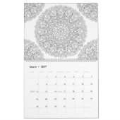 Mandala's kleuren je eigen gepersonaliseerde kleur kalender (Mar 2027)
