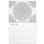 Mandala's kleuren je eigen gepersonaliseerde kleur kalender (Jan 2027)