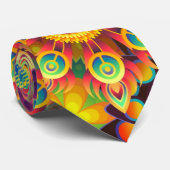 mandalas kleurig abstract stropdas (Opgerold)