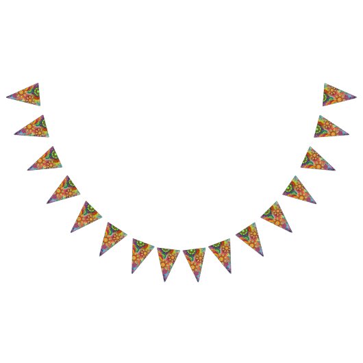 mandalas kleurig abstract vlaggetjes (Alle)