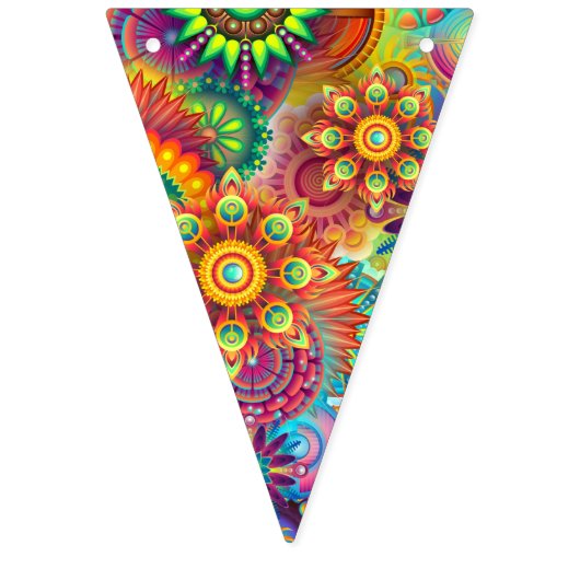 mandalas kleurig abstract vlaggetjes (Tweede vlag)