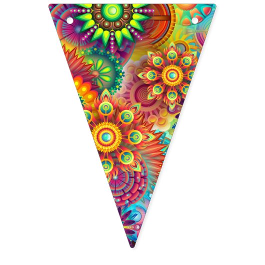 mandalas kleurig abstract vlaggetjes (Eerste vlag)