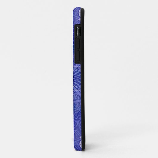 Mandalas op Classic Blue-recidesign Case-Mate iPhone Case (Achterkant/links)