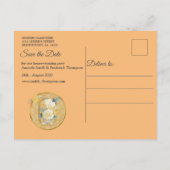 Mandala's op een Gouden & witte foto achtergrond Aankondigingskaart (Achterkant)