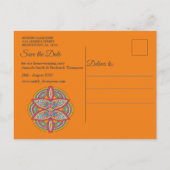 Mandalas op maroon achtergrond aankondigingskaart (Achterkant)