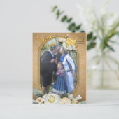 Mandalas op maroon achtergrond aankondigingskaart (Staand voorkant)