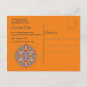 Mandalas op maroon achtergrond aankondigingskaart (Achterkant)