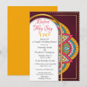 Mandalas op maroon achtergrond kaart (Voorkant / Achterkant)