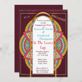 Mandalas op maroon achtergrond kaart (Voorkant / Achterkant)