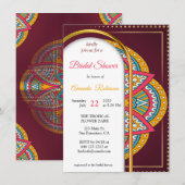 Mandalas op maroon achtergrond kaart (Voorkant / Achterkant)