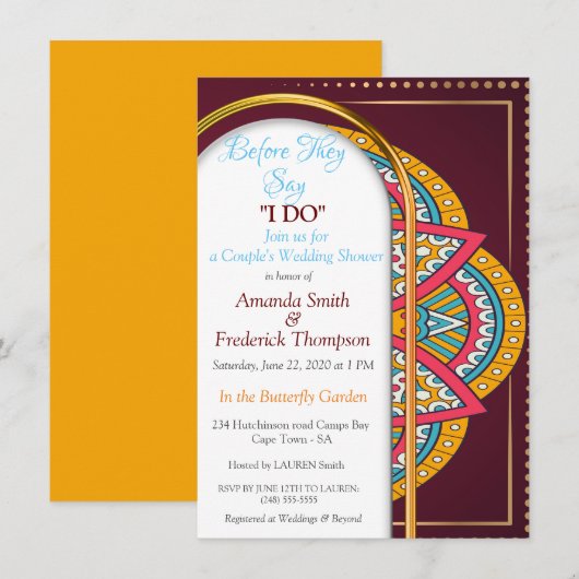 Mandalas op maroon achtergrond kaart (Voorkant / Achterkant)