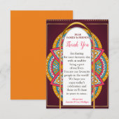 Mandalas op maroon achtergrond RSVP kaartje (Voorkant / Achterkant)