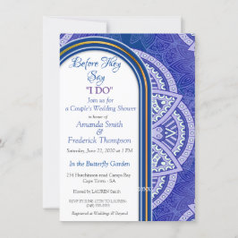 Mandalas op Mix Blue & Navy-achtergrond Kaart