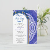 Mandalas op Mix Blue & Navy-achtergrond Kaart (Staand voorkant)