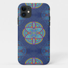 Mandalas op Navy Blue-ontwerp Case-Mate iPhone Case