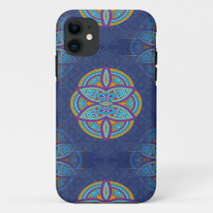 Mandalas op Navy Blue-ontwerp Case-Mate iPhone Case
