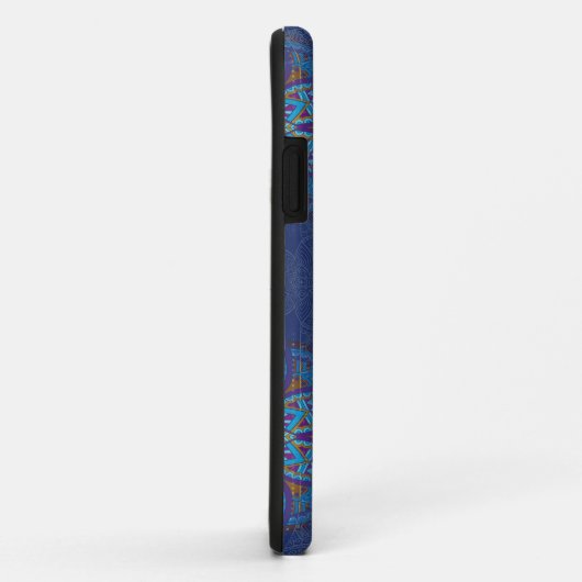 Mandalas op Navy Blue-ontwerp Case-Mate iPhone Case (Achterkant/rechts)