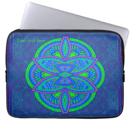 Mandalas op Navy Blue-ontwerp Laptop Sleeve
