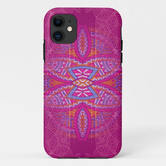 Mandalas op roze herhaald ontwerp Case-Mate iPhone case (Achterkant)