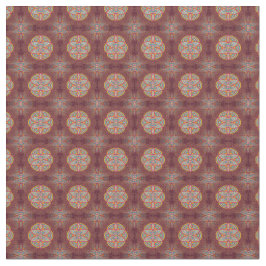 Mandalas over herhaalde maroon patronen stof