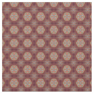 Mandalas over herhaalde maroon patronen stof