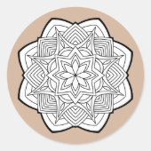 Mandalas Ronde Sticker (Voorkant)