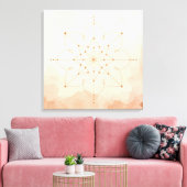 Mandalas Sacred Geometry Wall Art | Modern Boho Canvas Afdruk (Insitu (Woonkamer))