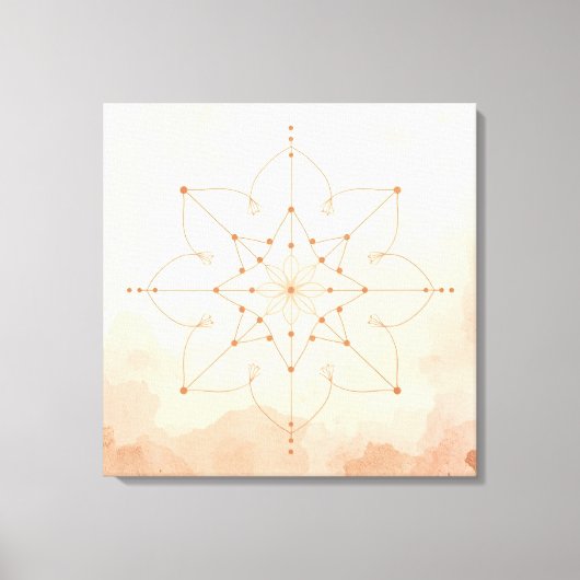 Mandalas Sacred Geometry Wall Art | Modern Boho Canvas Afdruk (Voorkant)