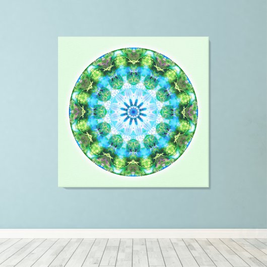 Mandala's uit het hart van de transformatie, nr. 6 canvas afdruk (Insitu (Houten vloer))