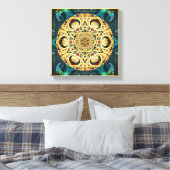 Mandala's van het hart van de vrijheid 22 Canvas P Afdruk (Insitu (Slaapkamer))