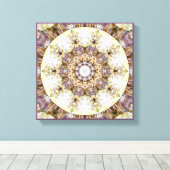 Mandala's van het hart van de vrijheid 9 Canvas Pr (Insitu (Houten vloer))