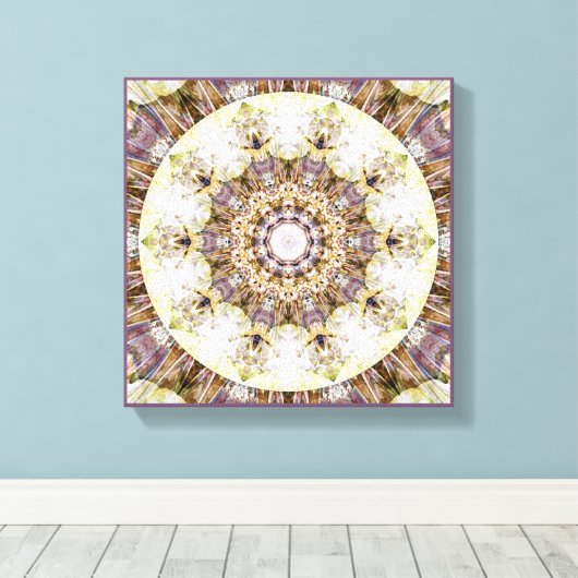 Mandala's van het hart van de vrijheid 9 Canvas Pr (Insitu (Houten vloer))