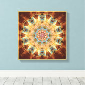 Mandala's van het hart van verandering 4 verpakt C Canvas Afdruk (Insitu (Houten vloer))