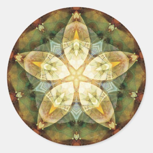 Mandala's van vergeving en vrijlating 1 ronde sticker (Voorkant)