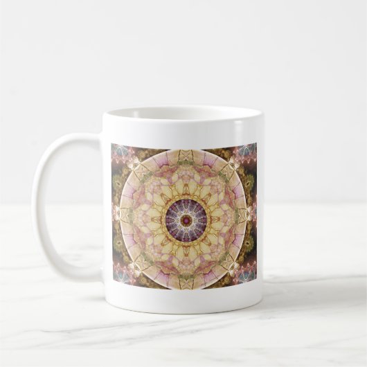 Mandalas vanaf het hart van wijziging 2, cadeauobj koffiemok (Links)