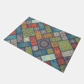 Mandalas vierkant rechthoeken gedempte kleuren deurmat (Schuin)