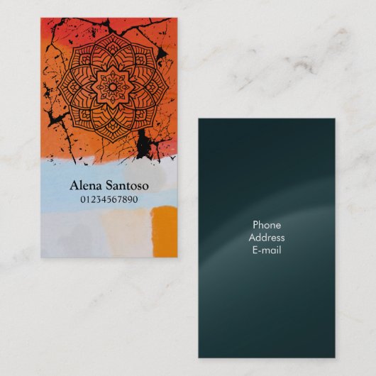 Mandalas Visitekaartje (Voorkant / Achterkant)