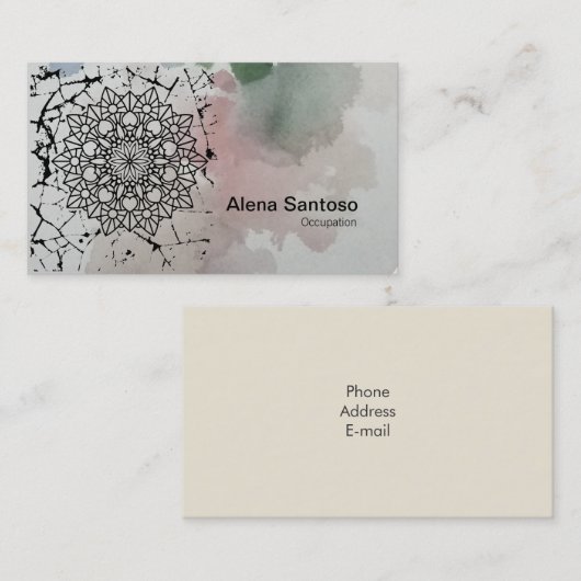 Mandalas Visitekaartje (Voorkant / Achterkant)
