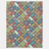 Mandalas visteert rechthoeken gedempt kleurenpatro fleece deken (Voorkant)