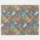 Mandalas visteert rechthoeken gedempt kleurenpatro fleece deken (Voorkant (Horizontaal))