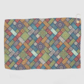 Mandalas visteert rechthoeken gedempt kleurenpatro golfhanddoek (Horizontaal)