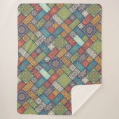 Mandalas visteert rechthoeken gedempt kleurenpatro sherpa deken (Voorkant)