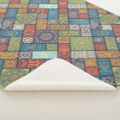 Mandalas visteert rechthoeken gedempt kleurenpatro sherpa deken (3/4)