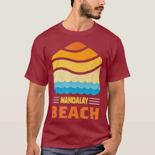 Mandalay Beach California - golven T-shirt (Voorkant)