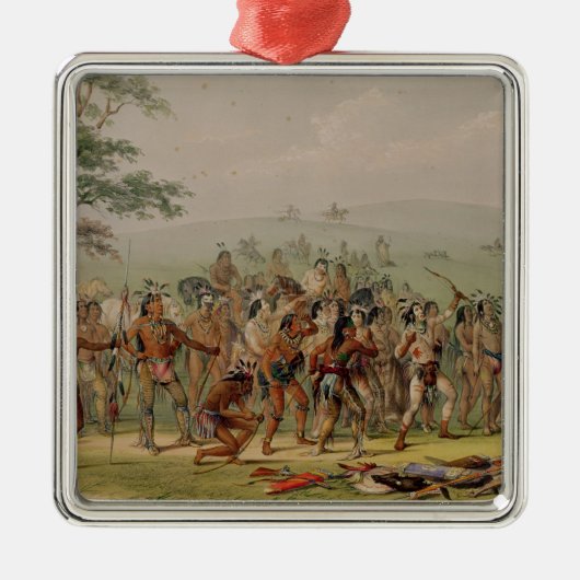 Mandan Archery Contest, c.1832 Metalen Ornament (Voorkant)