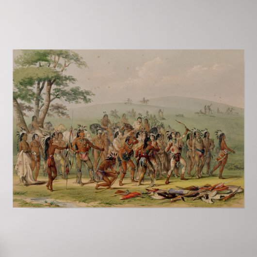 Mandan Archery Contest, c.1832 Poster (Voorkant)